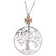 AMEN necklace in rhodium-plated 925 silver with tree of life and angel s2