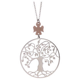 AMEN Necklace 925 silver rhodium/rosé finish angel tree of life