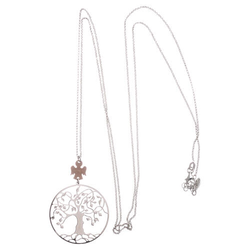 AMEN Necklace 925 silver rhodium/rosé finish angel tree of life 3