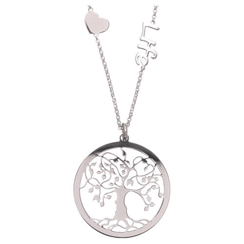AMEN necklace in 925 silver rhodium finish withTree of Life 2