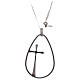 AMEN Necklace 925 sterling silver rhodium/ruthenium adjustable chain s2