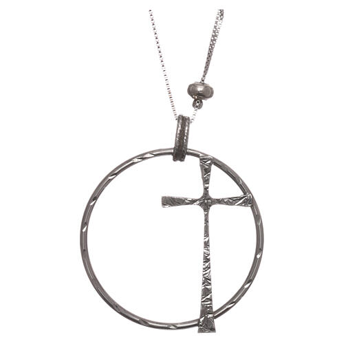 AMEN Necklace 925 sterling silver rhodium adjustable chain 1