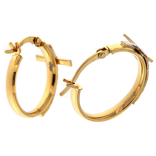 AMEN huggie earrings gold-plated 925 sterling silver 2