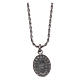 AMEN necklace in 925 silver burnished with white zircons Sacred Heart s2