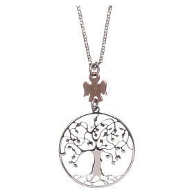 Collier AMEN argent 925 rhodié/rosé arbre de la vie