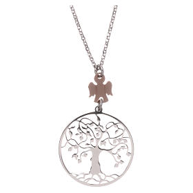 Collier AMEN argent 925 rhodié/rosé arbre de la vie
