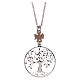 Necklace with tree of life, AMEN in 925 rose silver s1