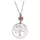 Necklace with tree of life, AMEN in 925 rose silver s2