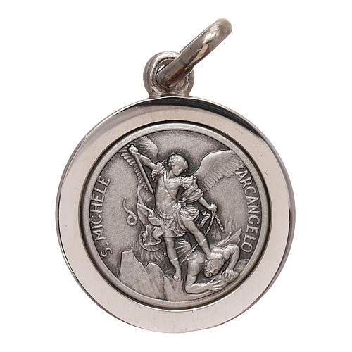 Medal of Saint Michael the Archangel, in 925 silver meas. 16 mm 1