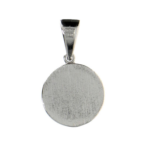 Medalla Virgen Milagrosa de Plata 925 con zircones transparentes 2