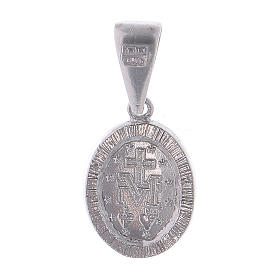 Médaille Vierge Miraculeuse en argent 925 avec zircons transparents