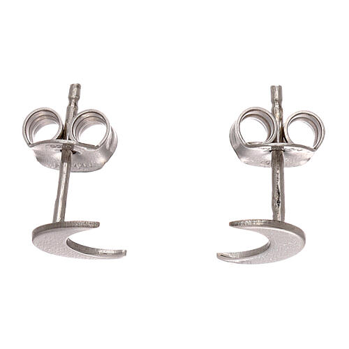 Moon-shaped stud earrings AMEN, 925 silver 2