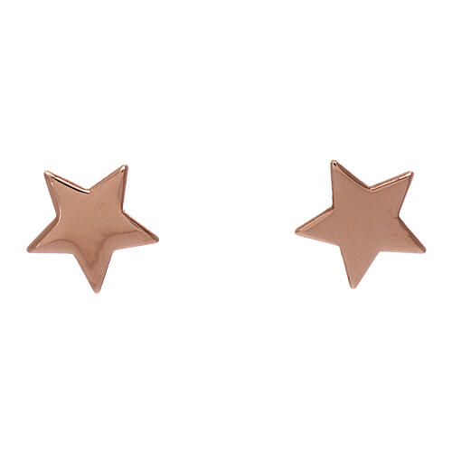 Star-shaped stud earrings AMEN, pink 925 silver. 1