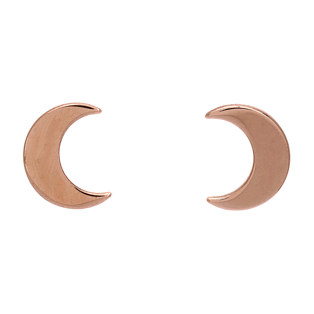 crescent stud earrings