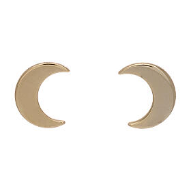 Moon-shaped stud earrings AMEN, gold plated 925 silver