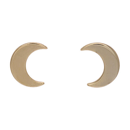 Moon-shaped stud earrings AMEN, gold plated 925 silver 1