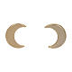 Moon-shaped stud earrings AMEN, gold plated 925 silver s1