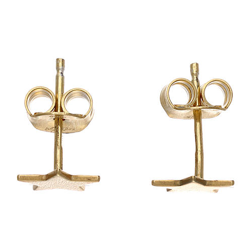 Ohrringe AMEN Stern Form vergoldeten Silber 925 2