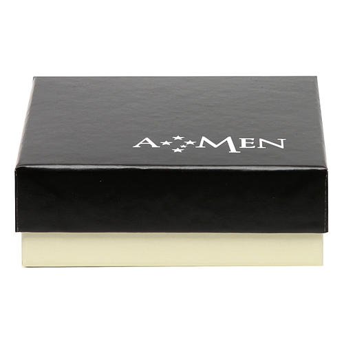 Ohrringe AMEN Stern Form vergoldeten Silber 925 3