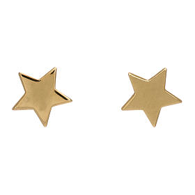 Pendientes forma estrella plata 925 dorada AMEN