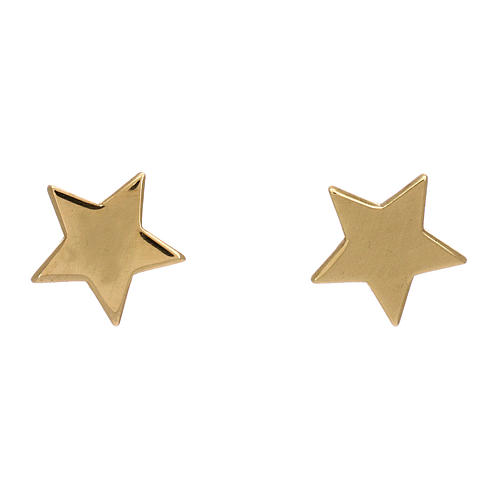 Pendientes forma estrella plata 925 dorada AMEN 1