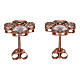AMEN stud earrings, four-leaf clover, pink 925 silver and white zircons s2