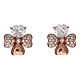 Four leaf clover earrings by AMEN in silver and zirconium s1