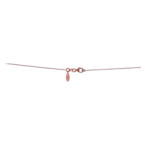 Kette AMEN rosa SIlber 925 mit Anhängern 3