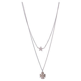 Necklace with angel and star AMEN in 925 silver