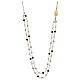 AMEN necklace of gold plated 925 silver and green crystals s2