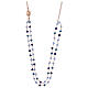 AMEN necklace of pink 925 silver and blue crystals s1