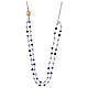 Collar AMEN de plata 925 rosada cristales azul s1