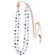 Collar AMEN de plata 925 rosada cristales azul s3