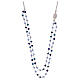 AMEN necklace, 925 silver and blue crystals s2