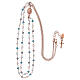 AMEN necklace, pink 925 silver and light blue crystals s3