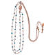 Collar plata 925 rosada con cristales azules AMEN s3