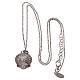 Necklace AMEN of 925 silver, bell-shaped pendant with zircons s3