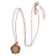 AMEN Necklace in 925 silver rosé finish bell shaped pendant with zircons s3