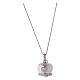 Necklace AMEN of 925 silver, bell-shaped pendant with zircon s1