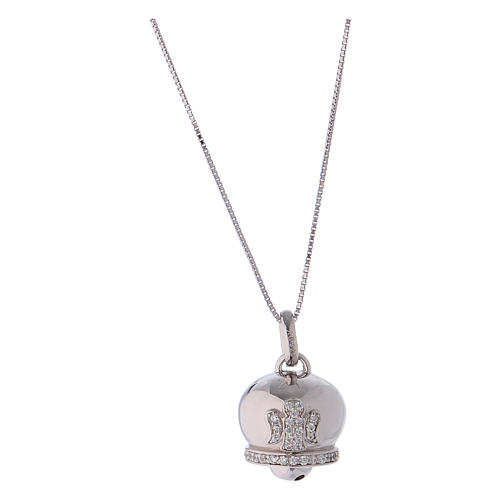 Collar de plata 925 colgante campanilla con zircones AMEN 1