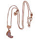 Collier AMEN argent 925 rosé pendentif nacre forme pied rose s3