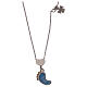 AMEN Necklace 925 blue mother-of-pearl foot pendant s1