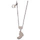 Collier AMEN argent 925 pendentif nacre forme pied rose s2