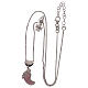 Collier AMEN argent 925 pendentif nacre forme pied rose s3