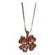 AMEN necklace in 925 silver rosé finish four-leaf clover pendant zircons s2