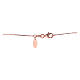 Collier AMEN argent 925 rosé pendentif clochette zircons blancs ange s5