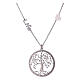 Necklace AMEN with tree of life and LIFE word, rhodium-plated 925 silver s1