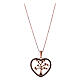 Necklace AMEN, heart-shaped tree of life, pink 925 silver s1