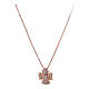 Necklace AMEN, angel with zircons, pink 925 silver s1