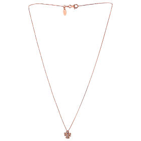 Collier AMEN argent 925 rosé ange avec zircons